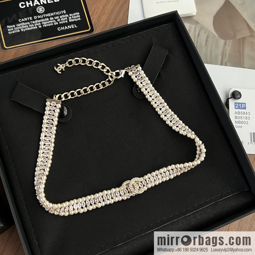 New ☑️ CHANEL Chanel double c pearl necklace