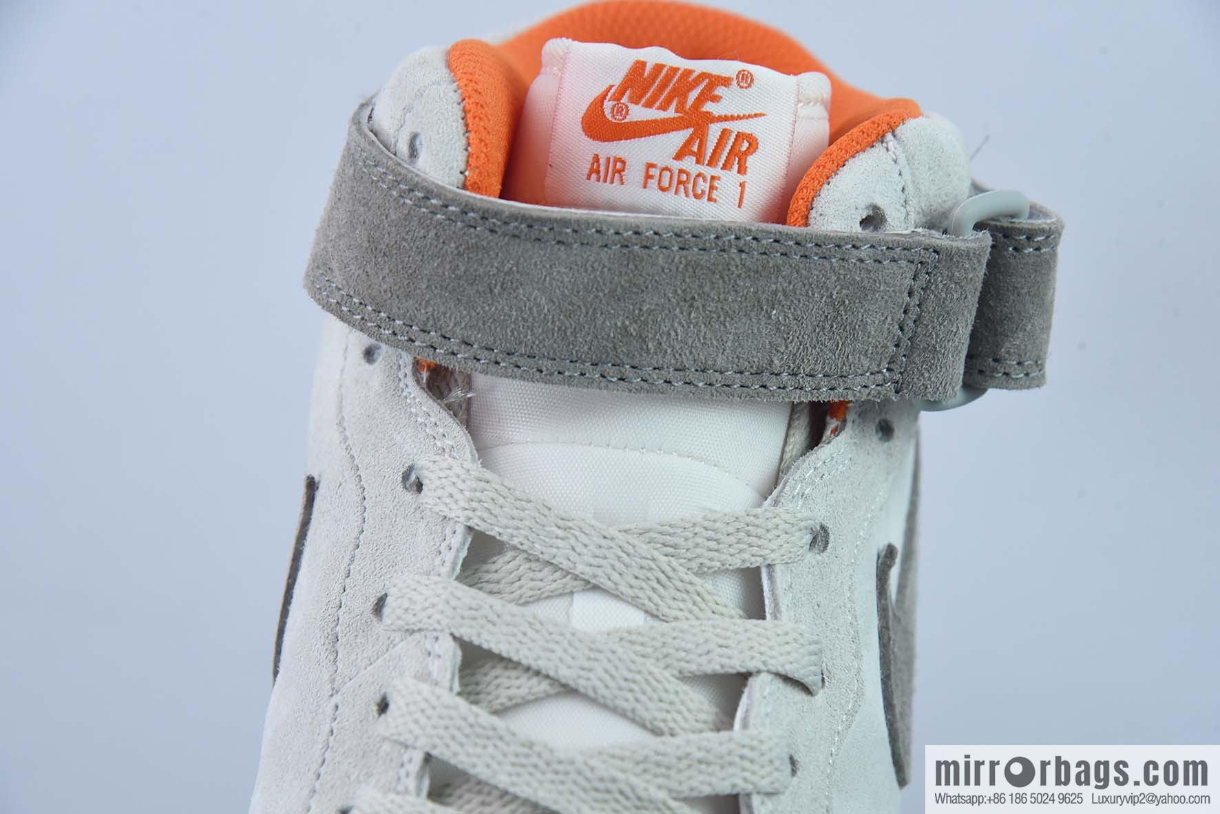 Nike Air Force 1 'Mid 07 gray orange suede, Air Force One medium help casual board shoes, imported suede item number: CQ5059-105