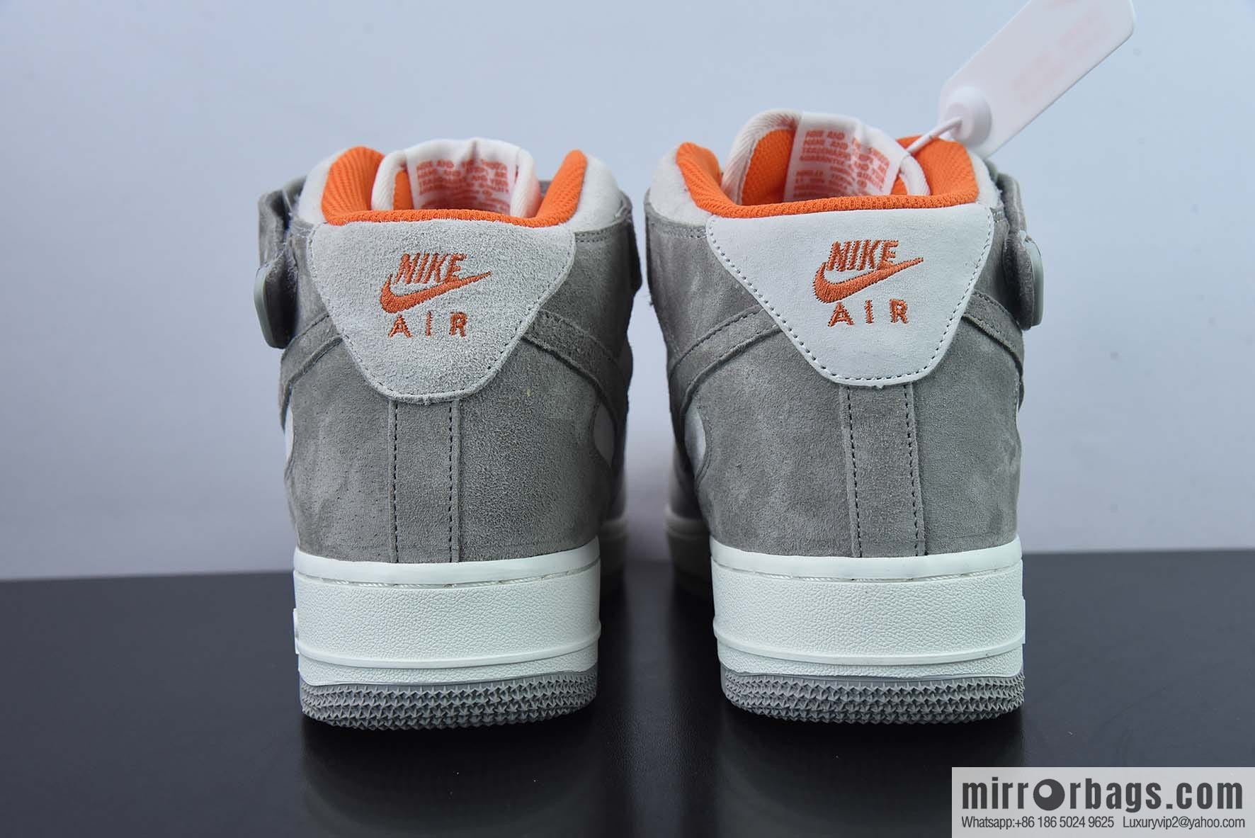 Nike Air Force 1 'Mid 07 gray orange suede, Air Force One medium help casual board shoes, imported suede item number: CQ5059-105