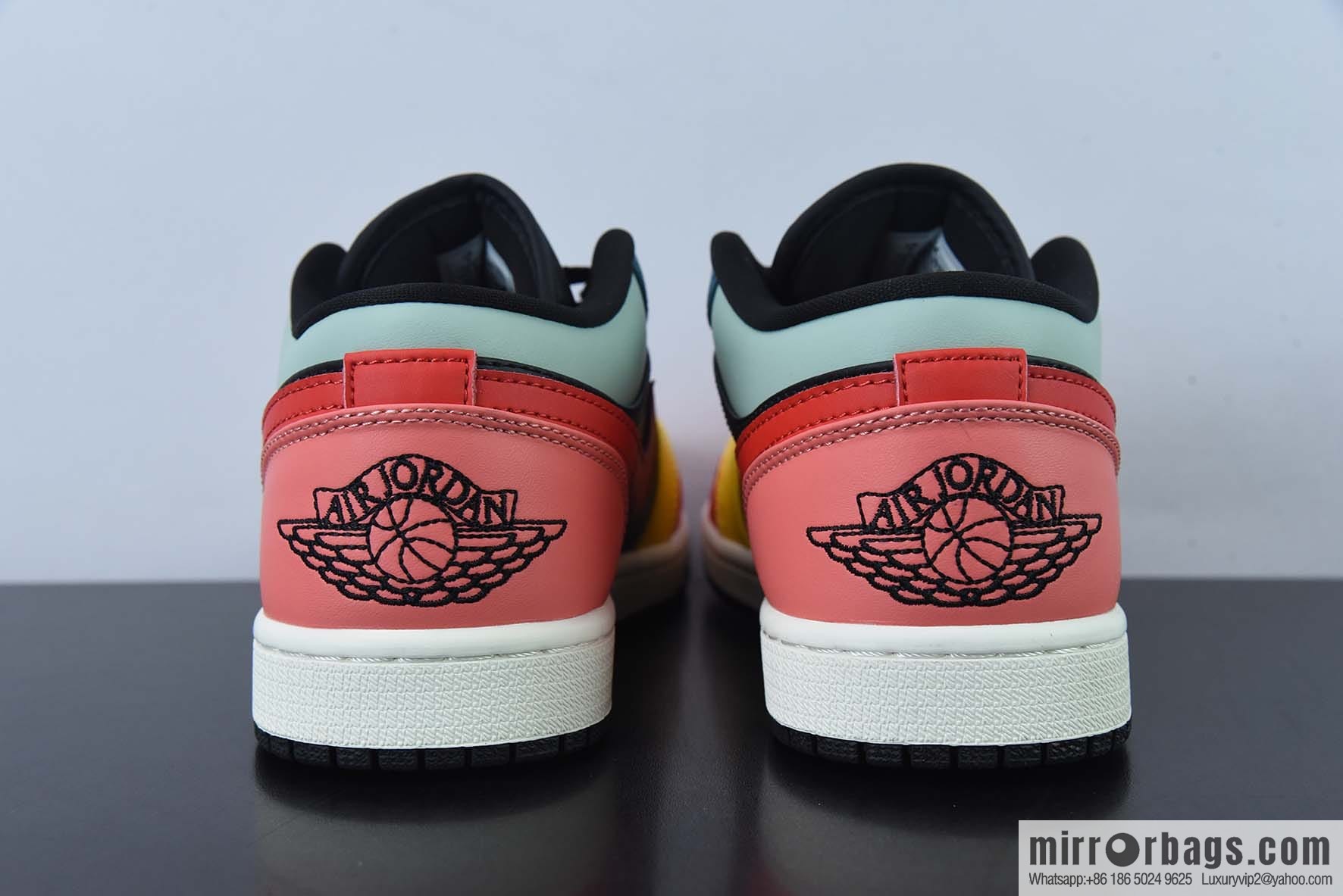 NIKE AIR JORDAN 1 LOW Nike winter new, color matching, black, yellow and red low-top casual board shoes, item number: DN3739-060