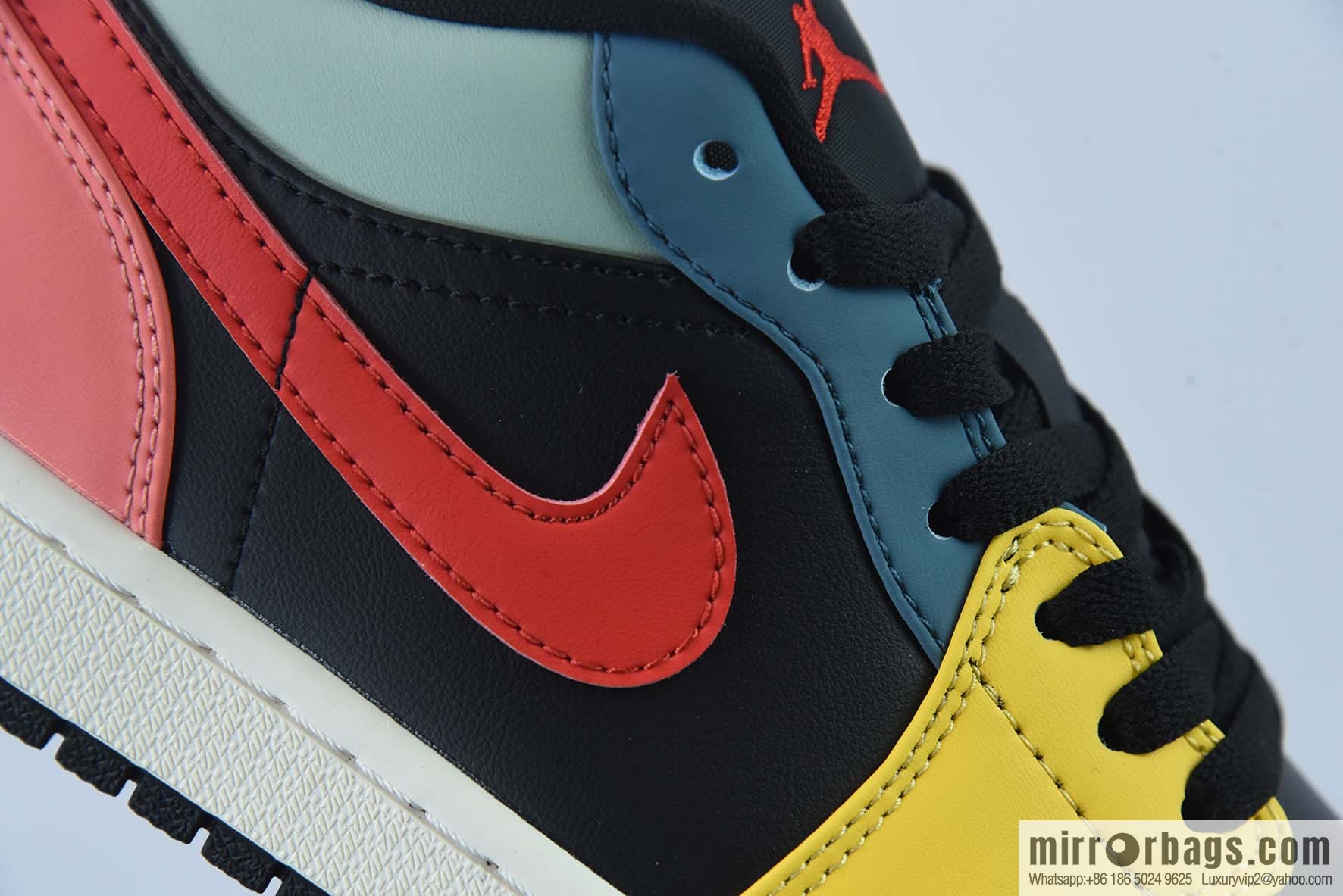 NIKE AIR JORDAN 1 LOW Nike winter new, color matching, black, yellow and red low-top casual board shoes, item number: DN3739-060