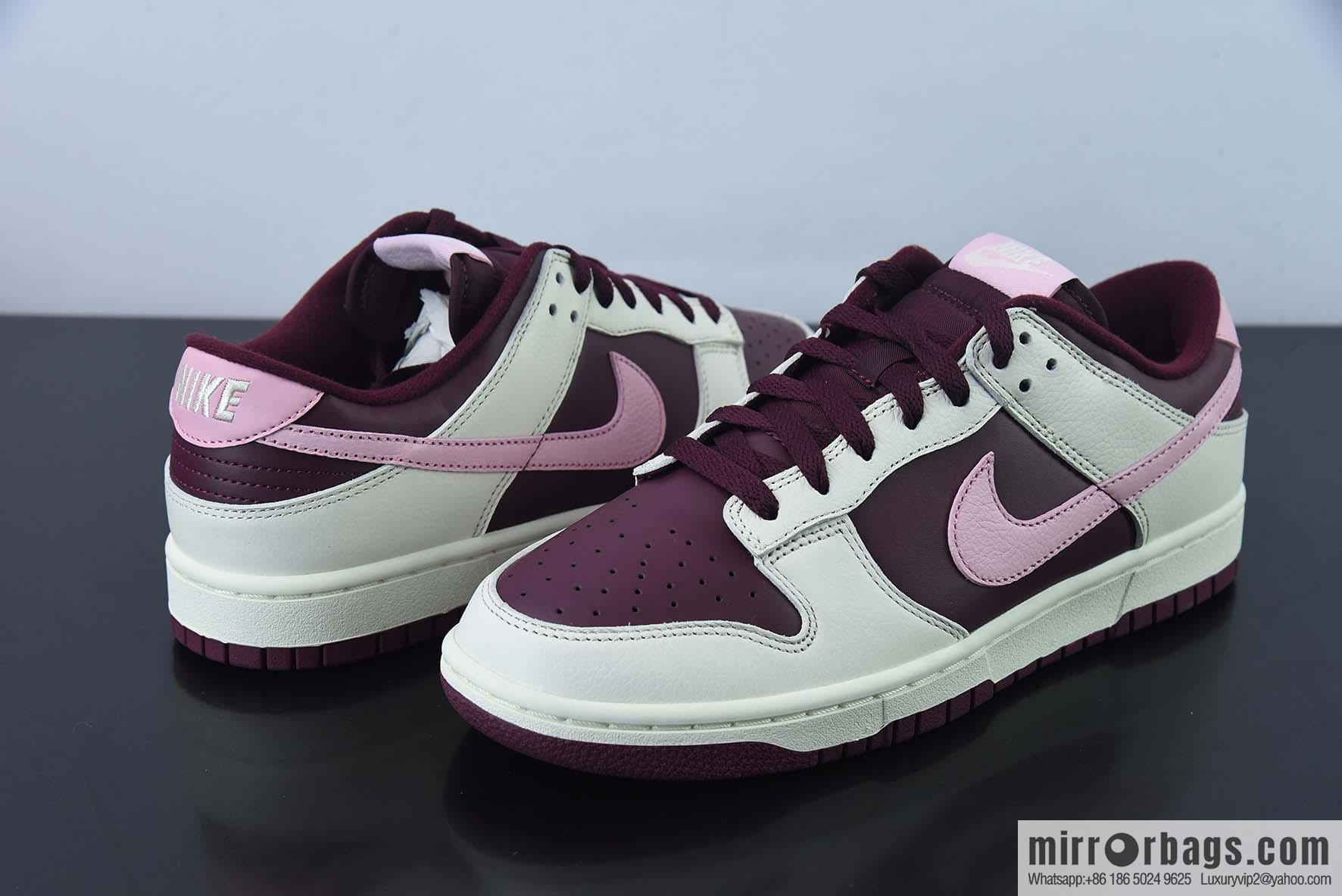 Nike SB Dunk Low dunk series Vintage low-top leisure sports skateboard shoes burgundy Valentine's Day item number: DR9705-100