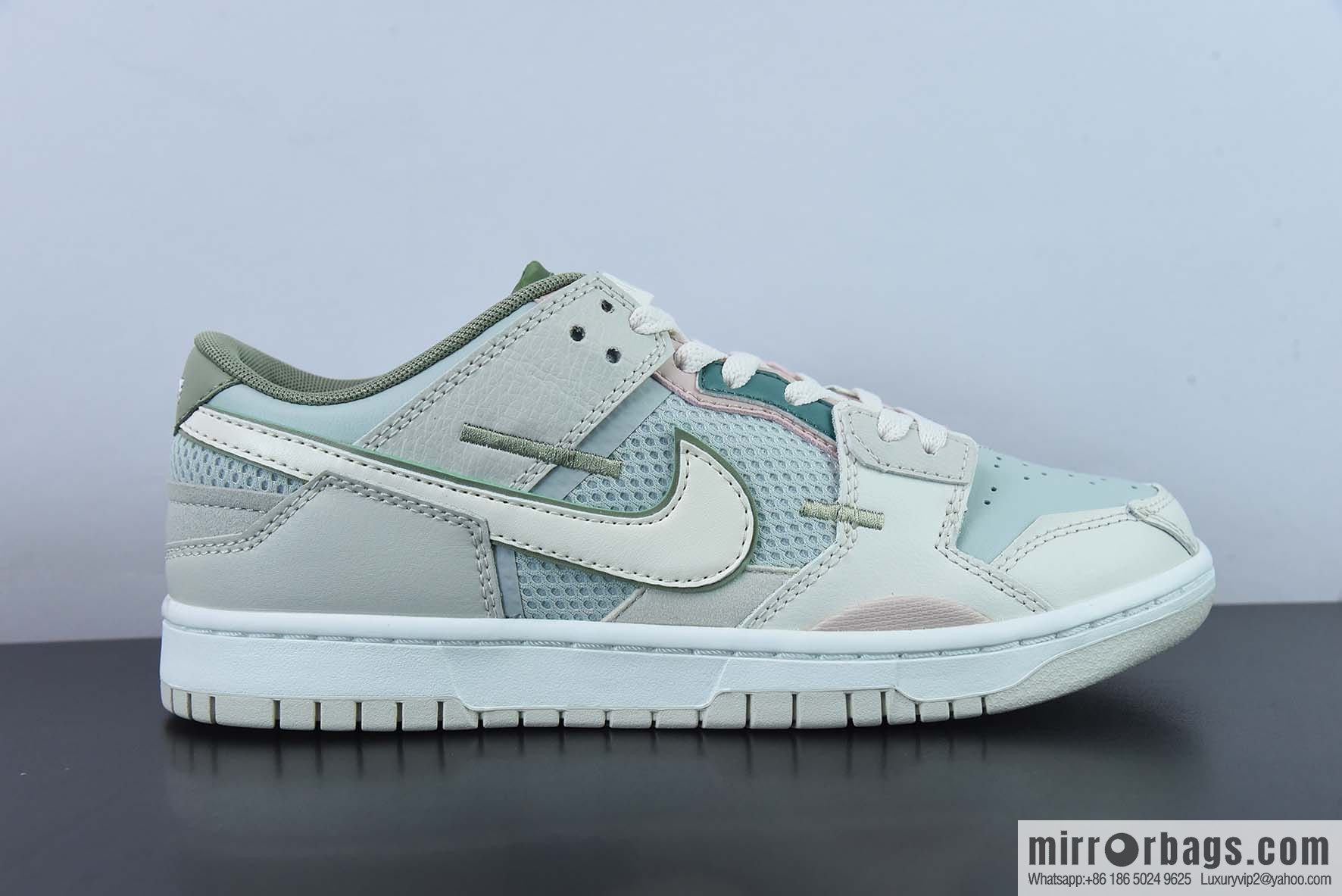 NK Dunk Scrap patchwork monster, white and green pink low-top casual board shoes, item number; DM0802-001