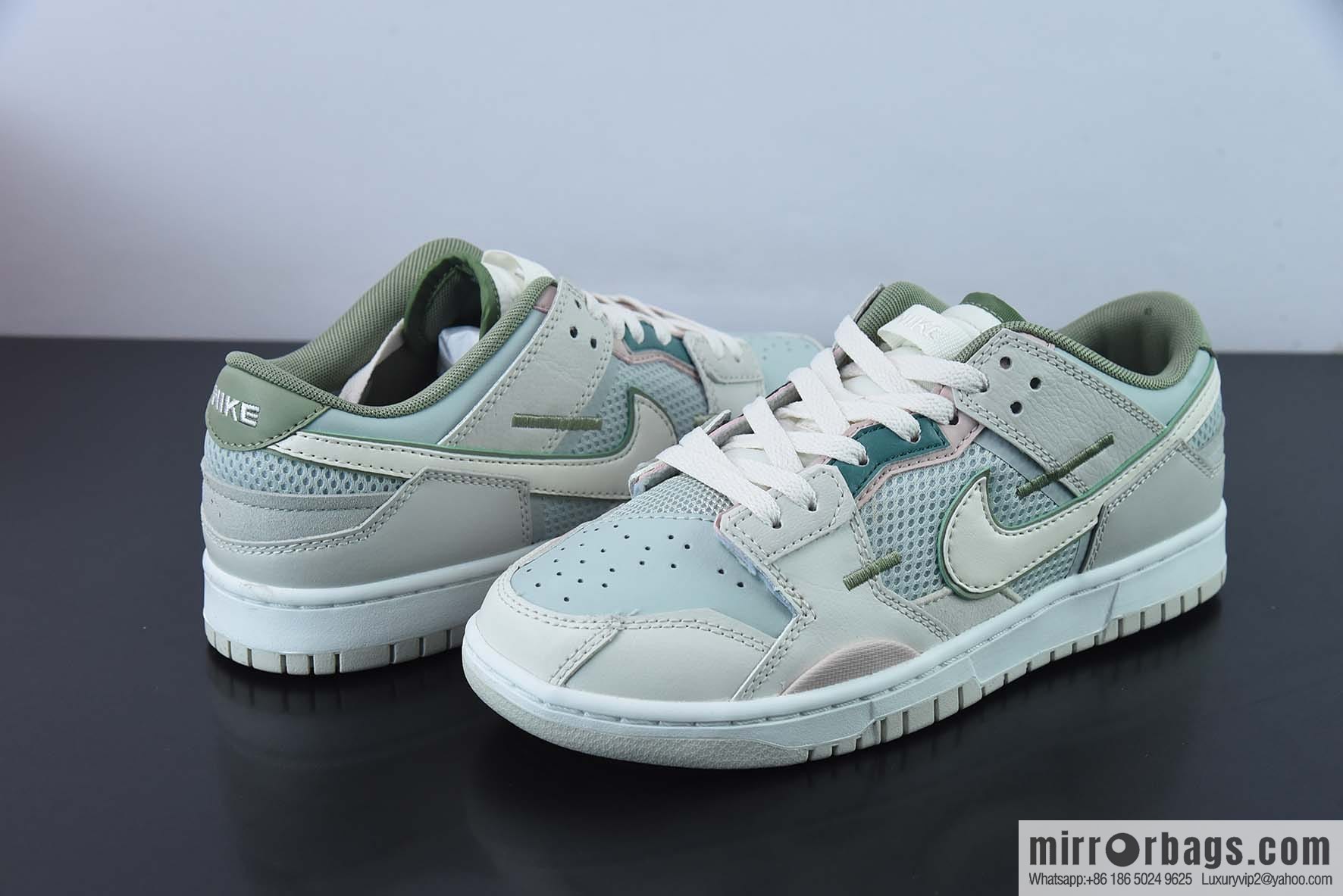 NK Dunk Scrap patchwork monster, white and green pink low-top casual board shoes, item number; DM0802-001