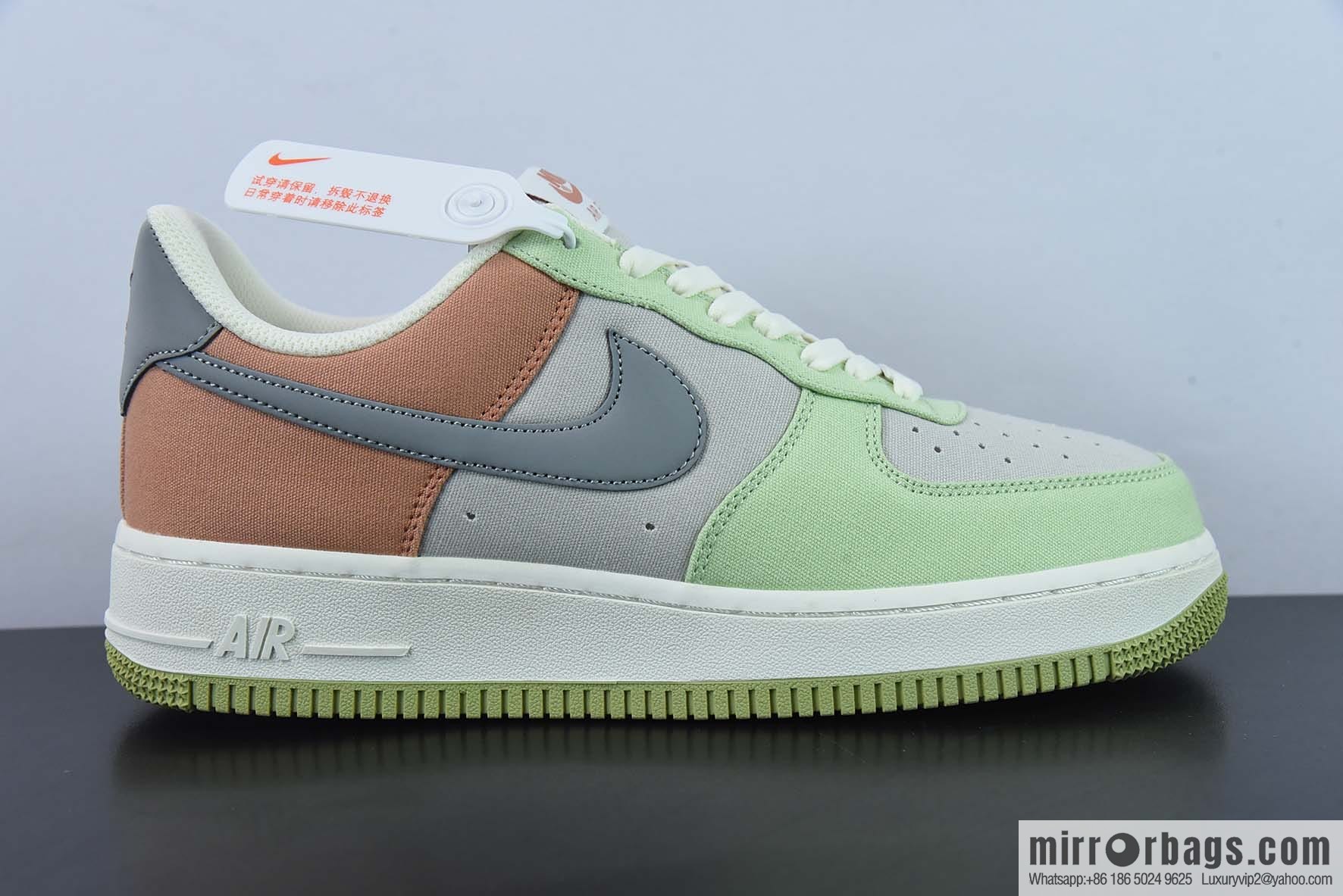 NIke Air Force 1 '07 Gray cyan cloth Air Force One low-top casual board shoes Item number: DG2296-015