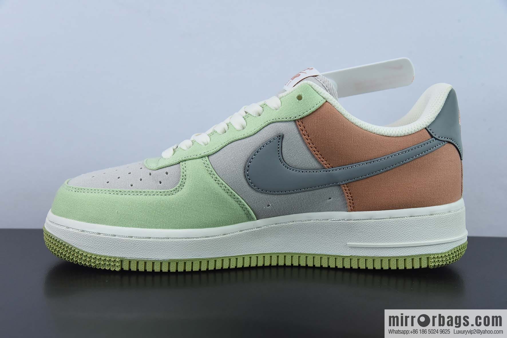NIke Air Force 1 '07 Gray cyan cloth Air Force One low-top casual board shoes Item number: DG2296-015
