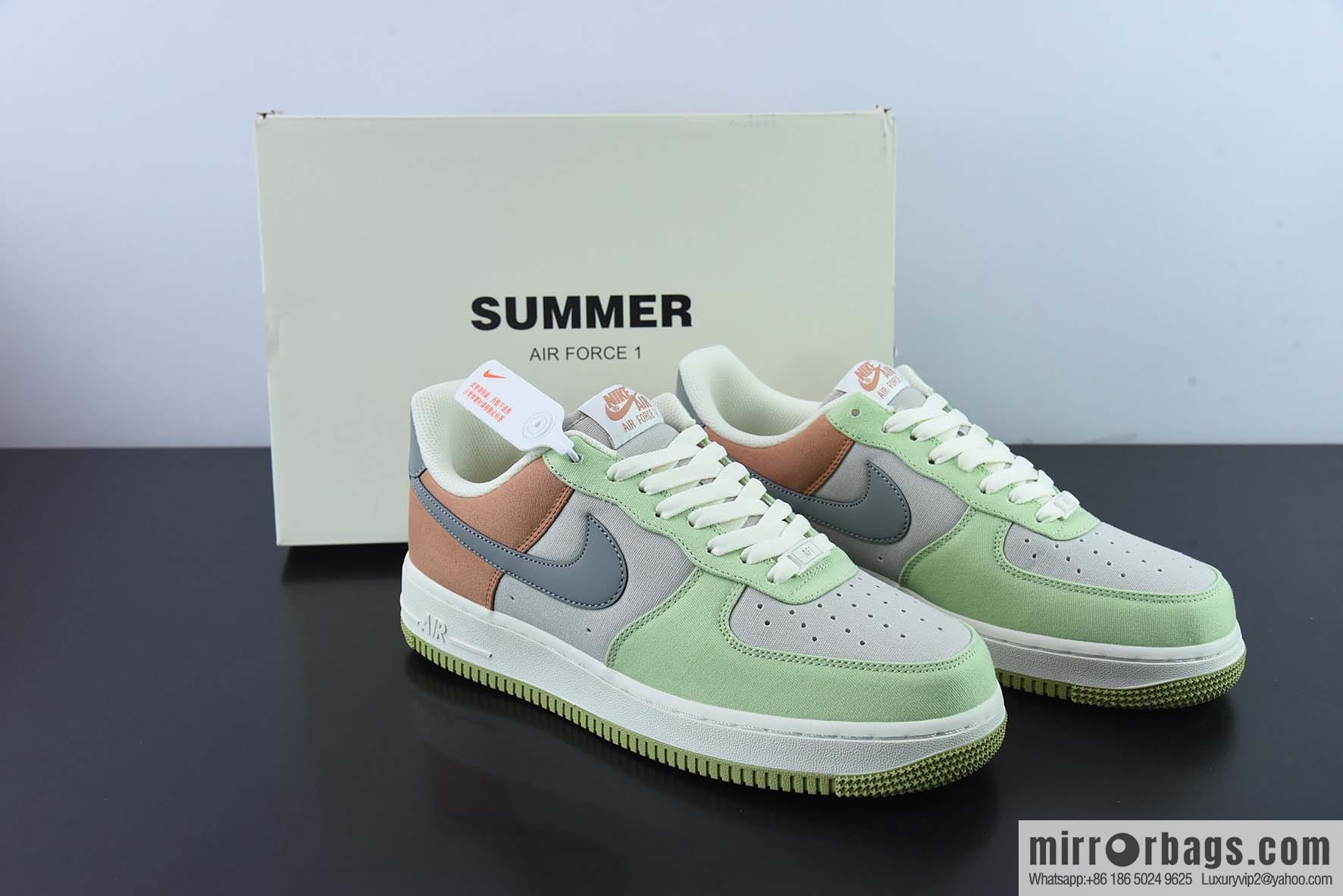 NIke Air Force 1 '07 Gray cyan cloth Air Force One low-top casual board shoes Item number: DG2296-015