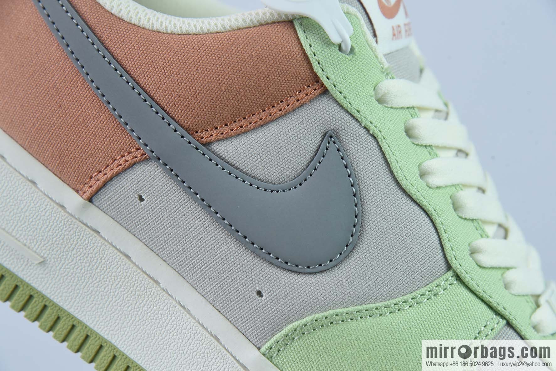 NIke Air Force 1 '07 Gray cyan cloth Air Force One low-top casual board shoes Item number: DG2296-015
