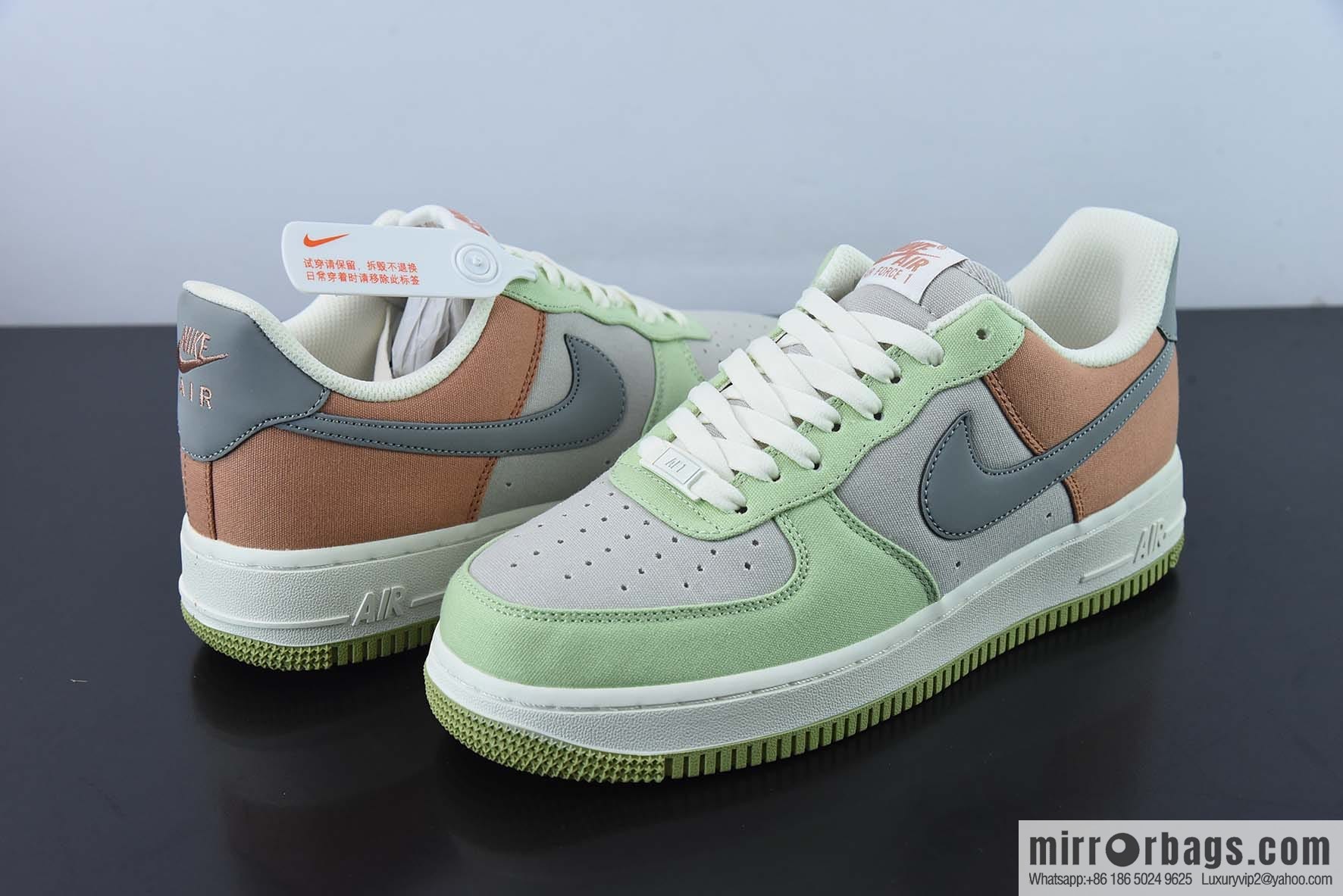 NIke Air Force 1 '07 Gray cyan cloth Air Force One low-top casual board shoes Item number: DG2296-015