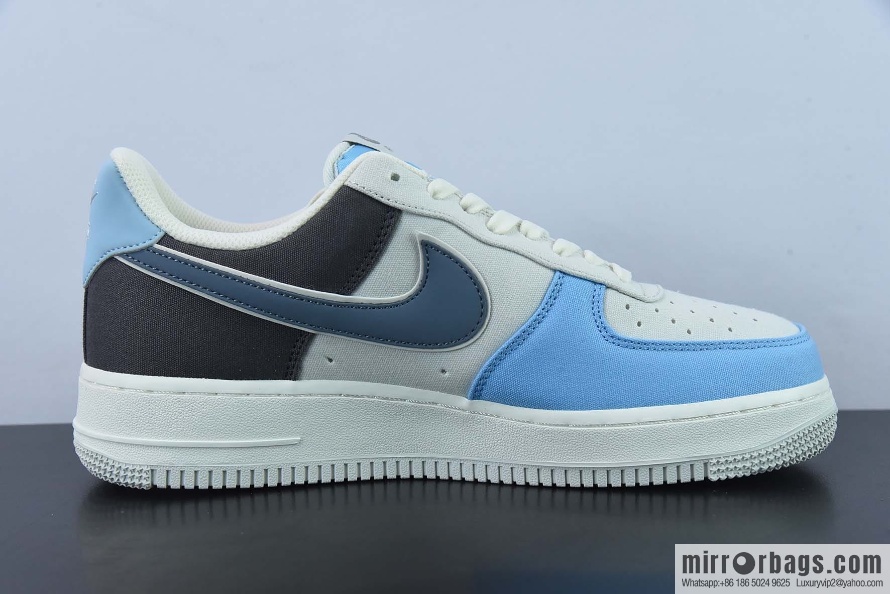 NIke Air Force 1 '07 Light Blue Cloth Air Force One Low Top Casual Shoes Item Number: DG2296-024