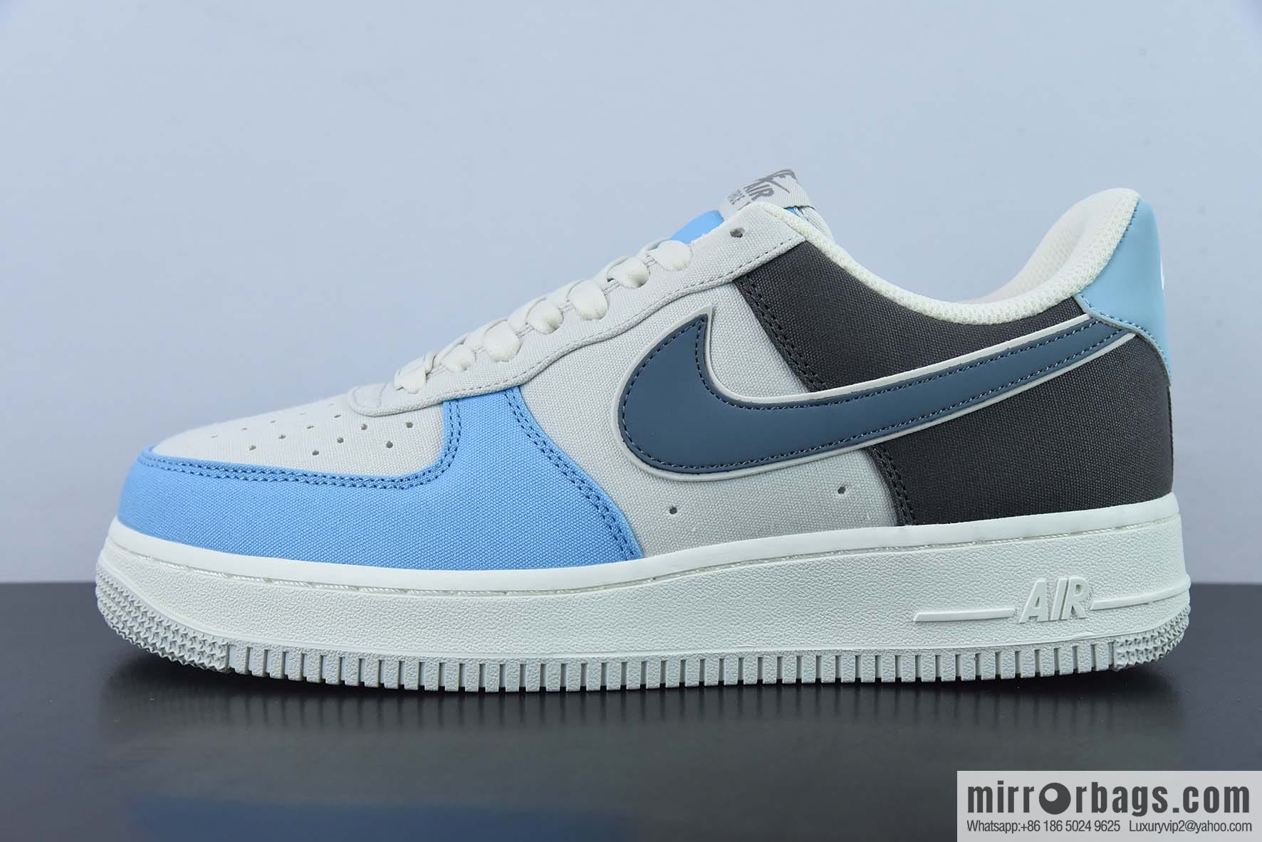 NIke Air Force 1 '07 Light Blue Cloth Air Force One Low Top Casual Shoes Item Number: DG2296-024