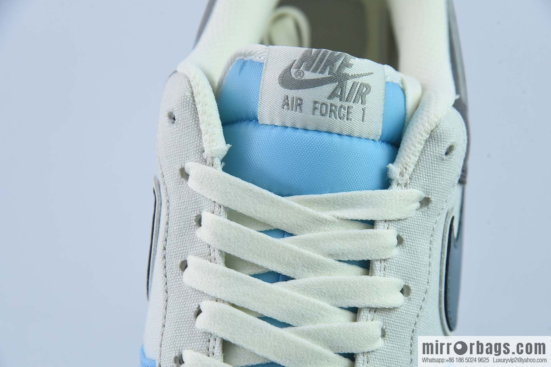 NIke Air Force 1 '07 Light Blue Cloth Air Force One Low Top Casual Shoes Item Number: DG2296-024