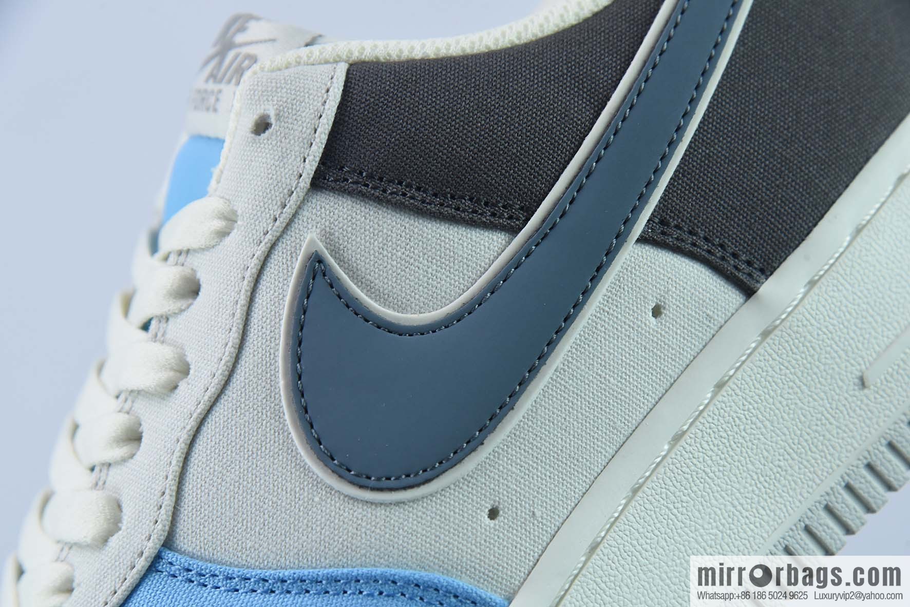 NIke Air Force 1 '07 Light Blue Cloth Air Force One Low Top Casual Shoes Item Number: DG2296-024