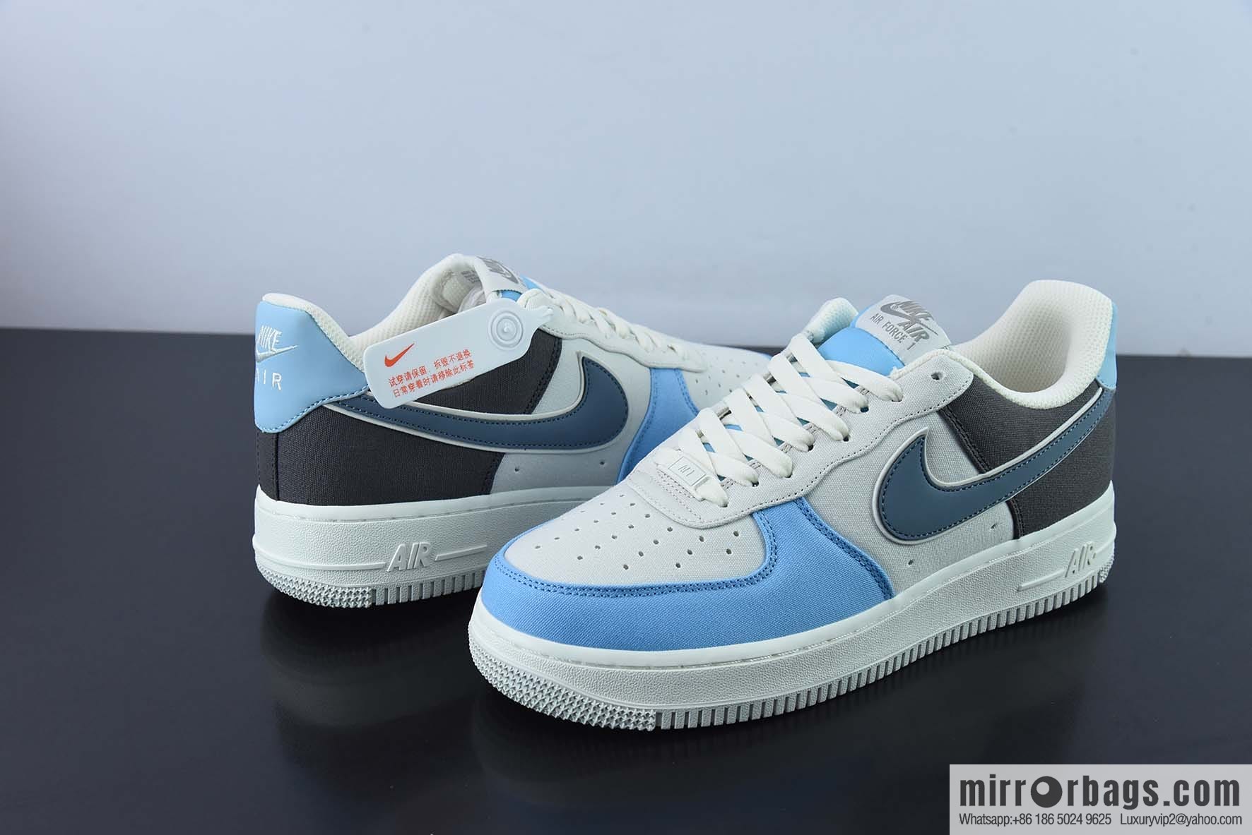 NIke Air Force 1 '07 Light Blue Cloth Air Force One Low Top Casual Shoes Item Number: DG2296-024