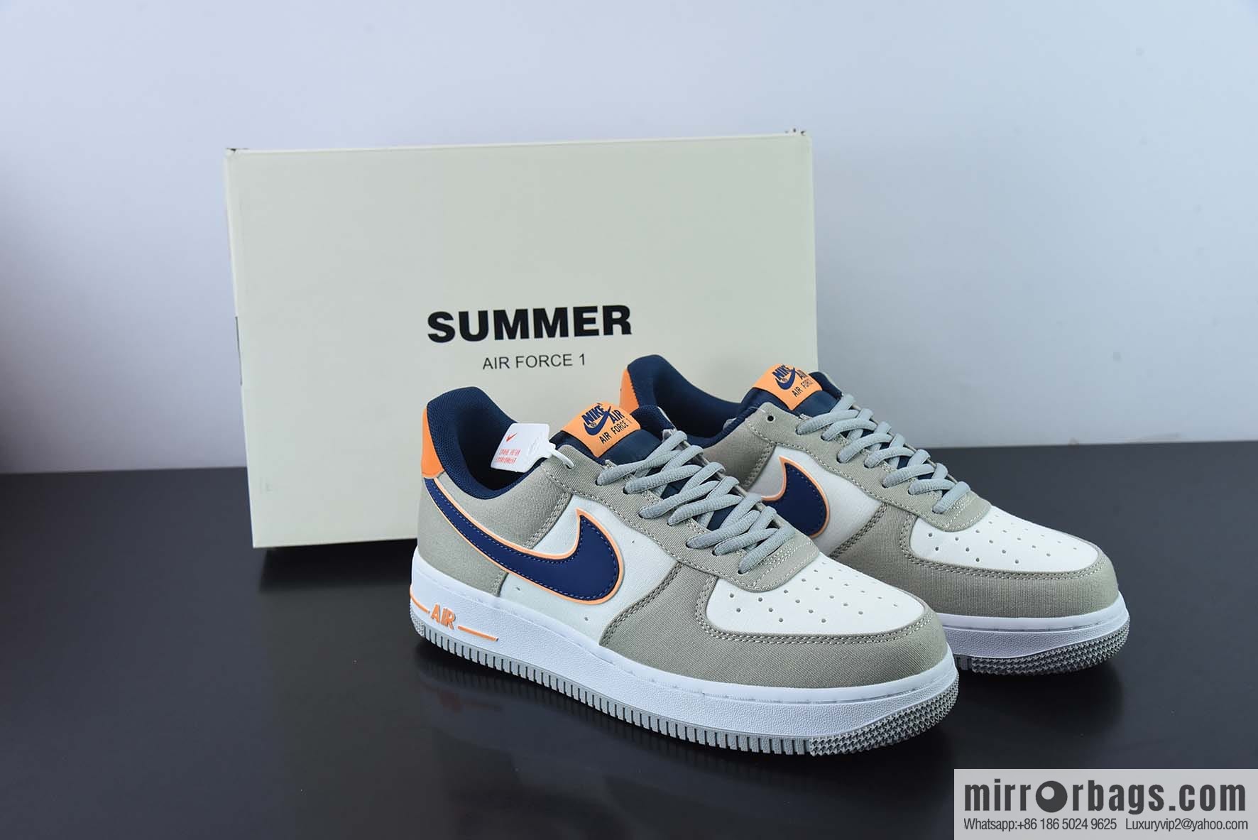 NIke Air Force 1 '07 double hook, cloth surface Air Force No. 1 low-top casual board shoes Item number: DG2296-021