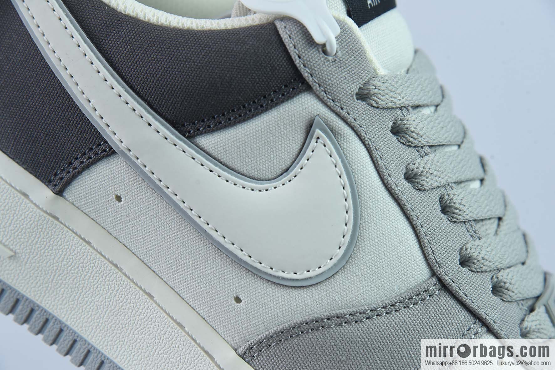 NIke Air Force 1 '07 light gray black cloth surface Air Force No. 1 low-top casual board shoes, item number: DG2296-023