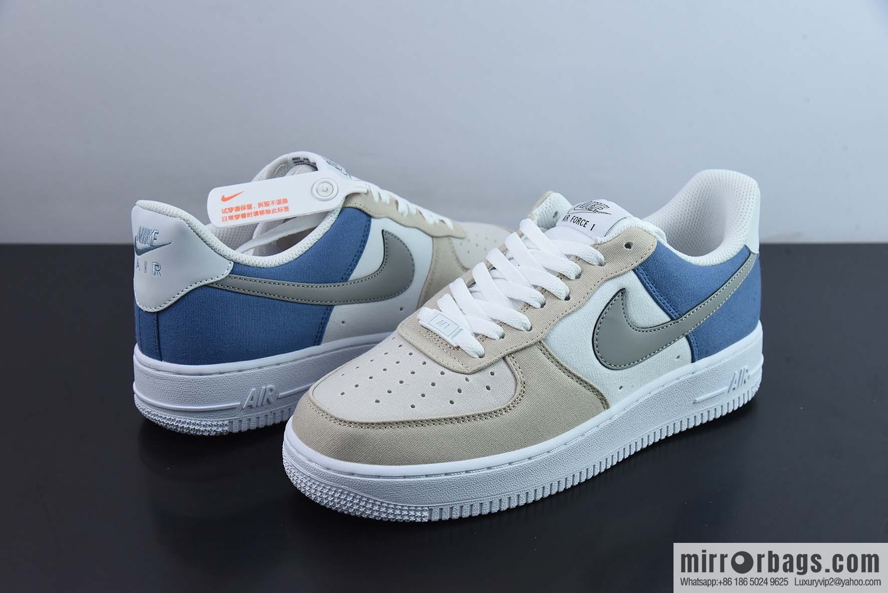 NIke Air Force 1 '07 Gray-blue cloth Air Force One low-top casual board shoes Item number: DG2296-018