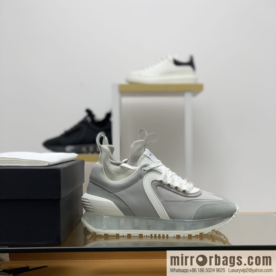 BALMA Balman, men's casual sneakers made of three patchwork materials of anti-velvet leather