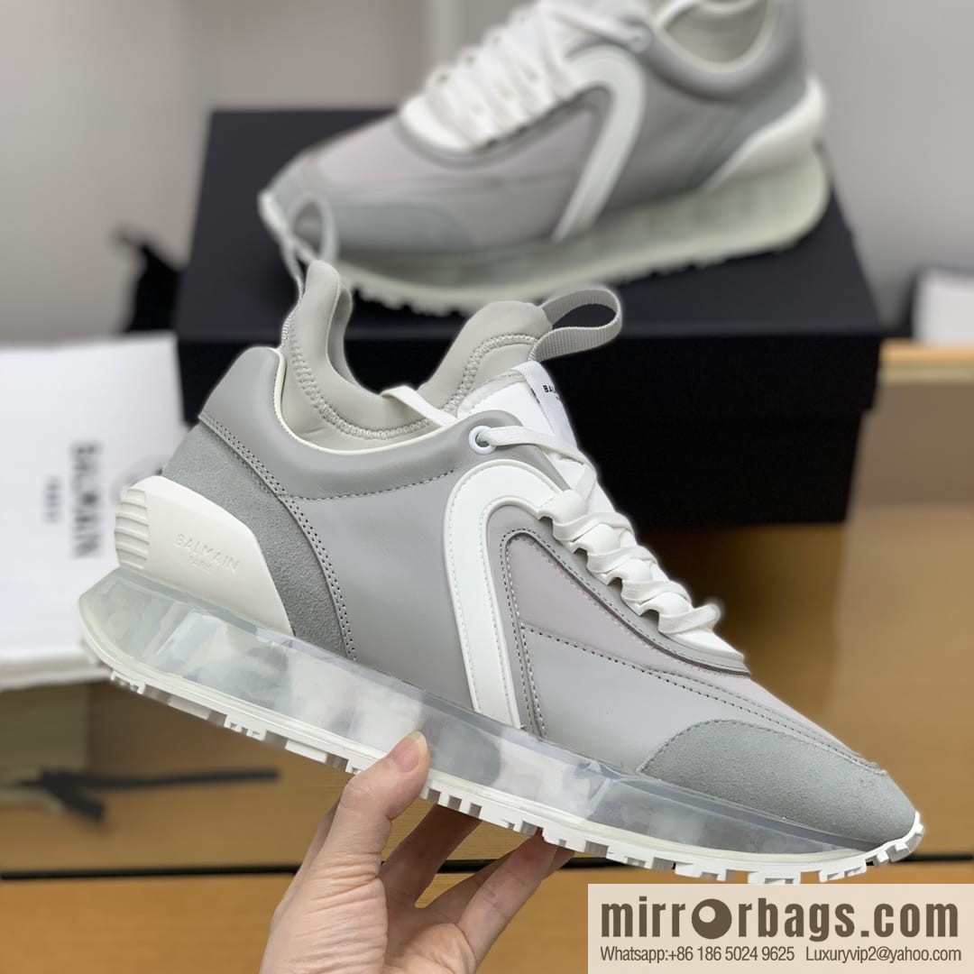 BALMA Balman, men's casual sneakers made of three patchwork materials of anti-velvet leather