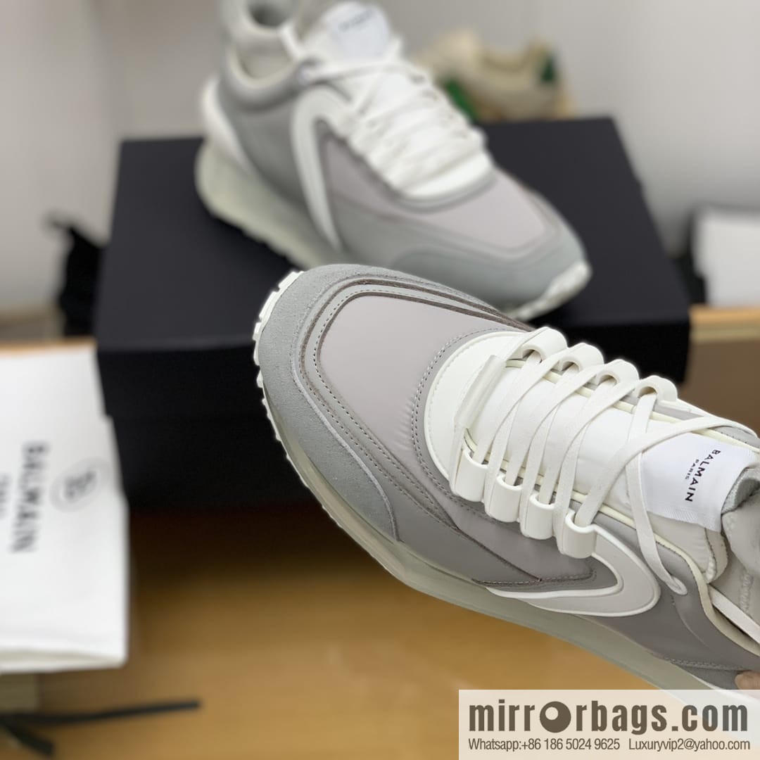 BALMA Balman, men's casual sneakers made of three patchwork materials of anti-velvet leather