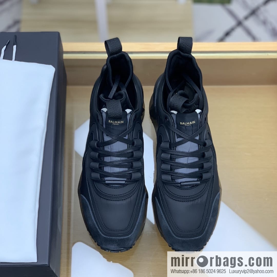 BALMA Balman, men's casual sneakers made of three patchwork materials of anti-velvet leather