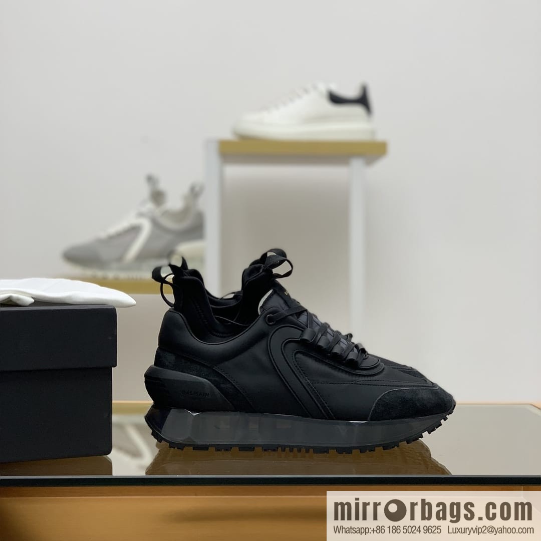 BALMA Balman, men's casual sneakers made of three patchwork materials of anti-velvet leather