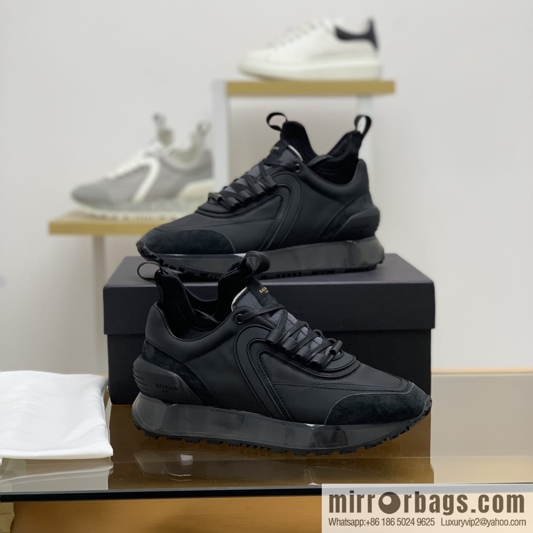 BALMA Balman, men's casual sneakers made of three patchwork materials of anti-velvet leather