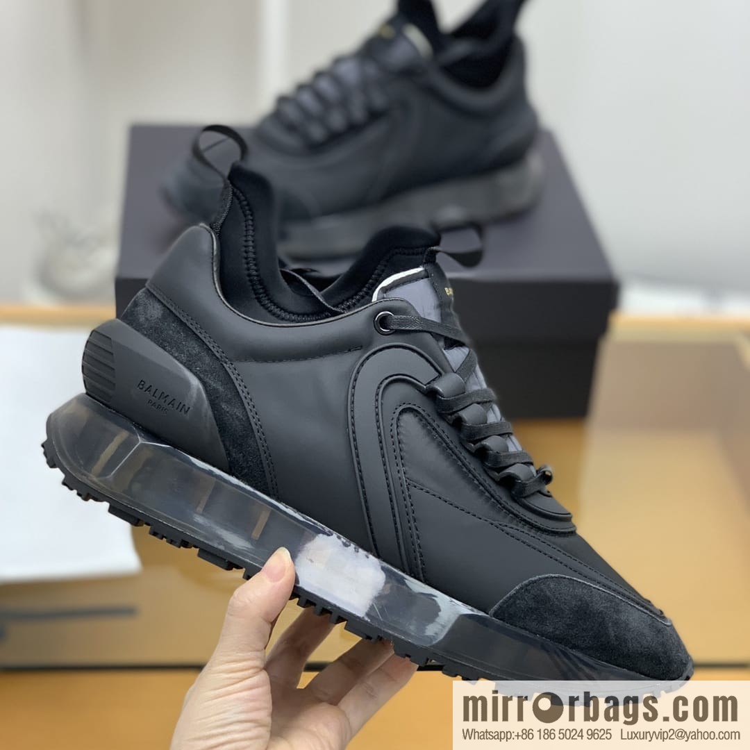 BALMA Balman, men's casual sneakers made of three patchwork materials of anti-velvet leather