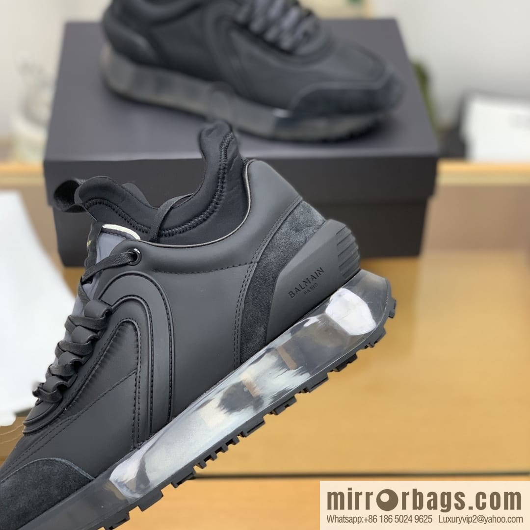 BALMA Balman, men's casual sneakers made of three patchwork materials of anti-velvet leather