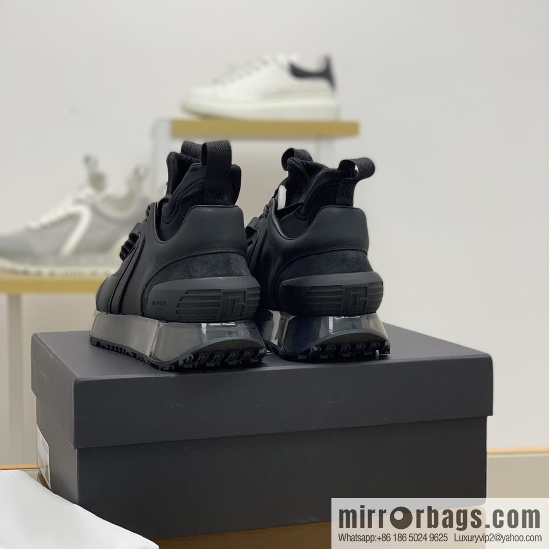 BALMA Balman, men's casual sneakers made of three patchwork materials of anti-velvet leather