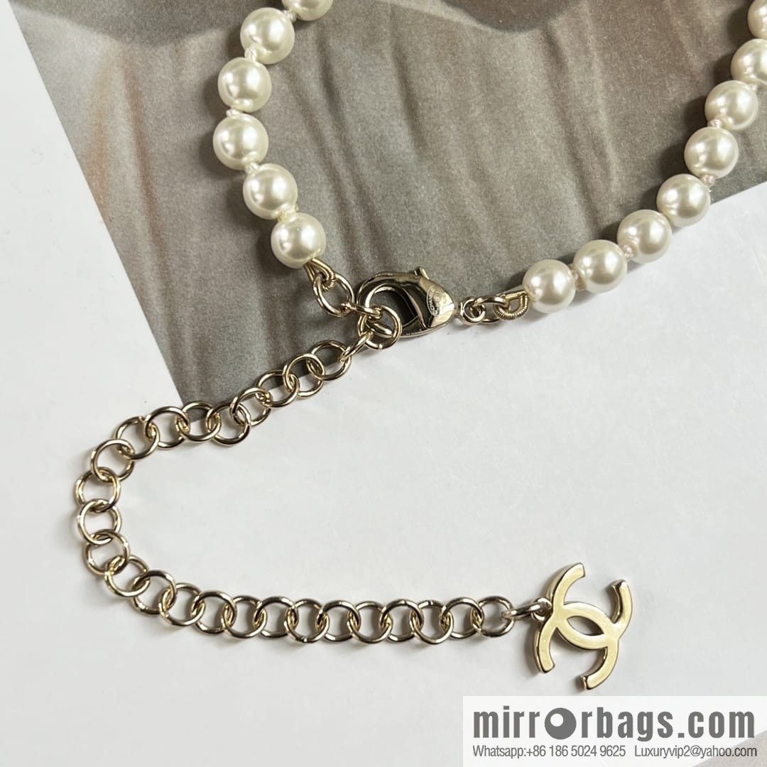 New ☑️ CHANEL Chanel pearl hanger bag necklace