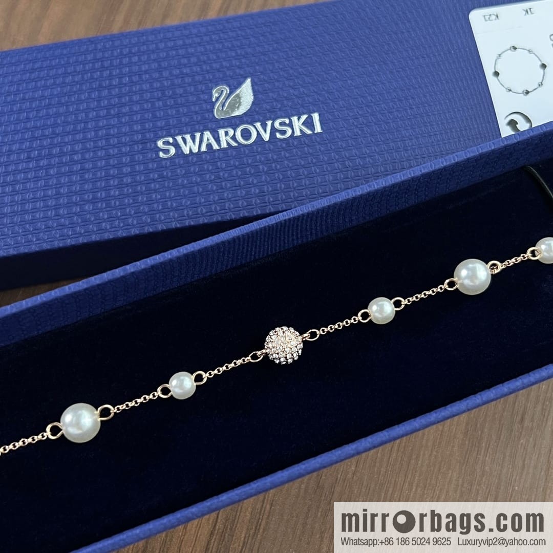 Swarovski gold pearl magnetic bracelet