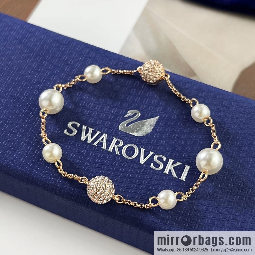 Swarovski gold pearl magnetic bracelet