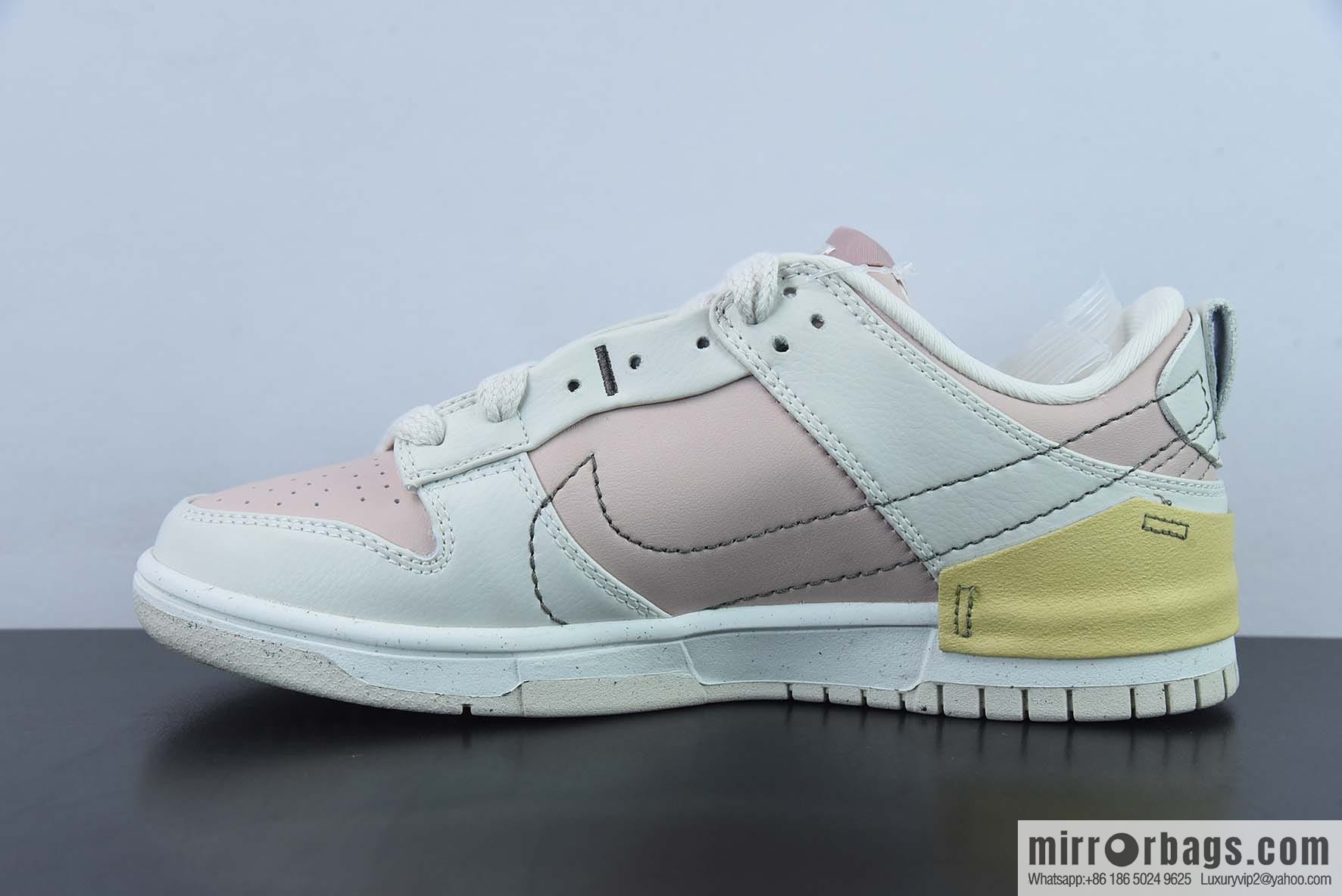 Nike Dunk Low Disrupt 2 white pink small Nike Swoosh low-top casual shoes, item number: DV4024-001
