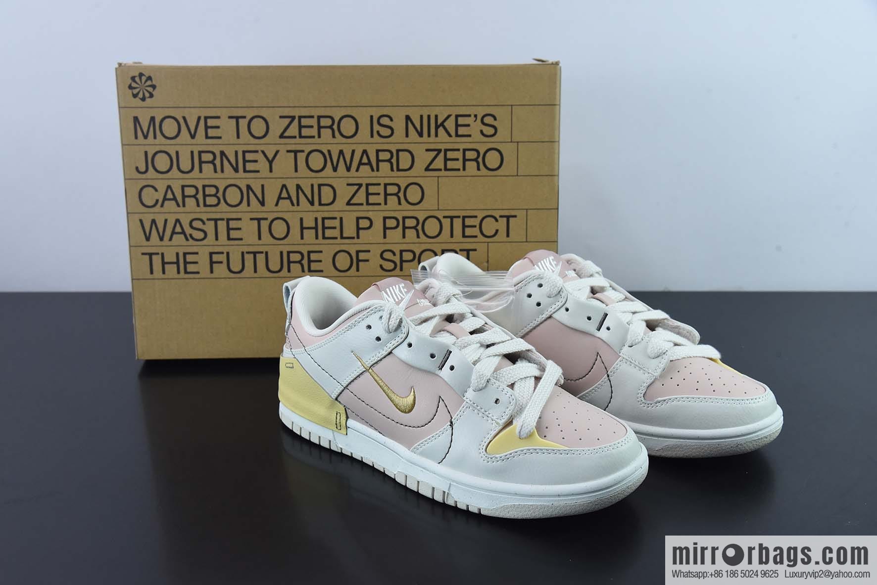 Nike Dunk Low Disrupt 2 white pink small Nike Swoosh low-top casual shoes, item number: DV4024-001