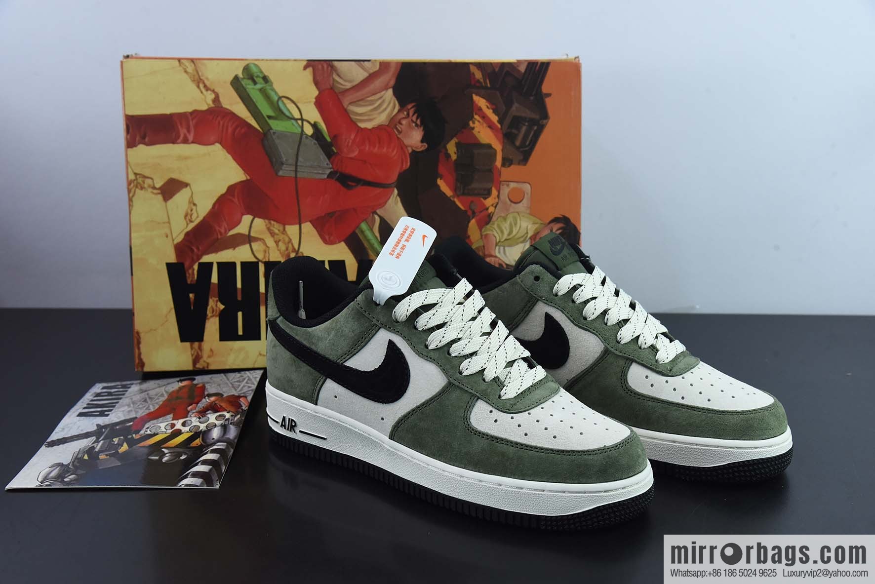 AKIRA × Nike Air Force 1 Low '07 Morandi green, suede, gypsy color scheme Air Force No. 1 low-top casual board shoes, item number: DI3966-023