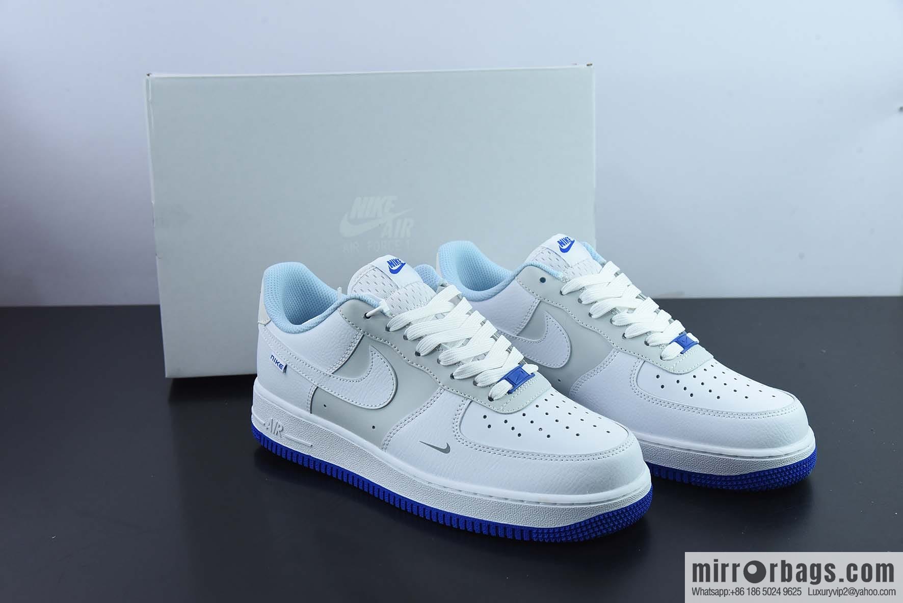 Nike Air Force 1 AF1 Air Force One/low-top, white gray blue, item number: FB1844-111