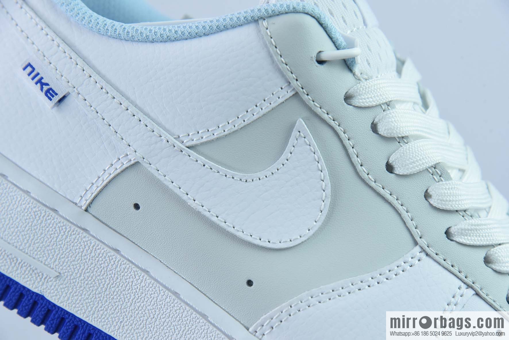 Nike Air Force 1 AF1 Air Force One/low-top, white gray blue, item number: FB1844-111
