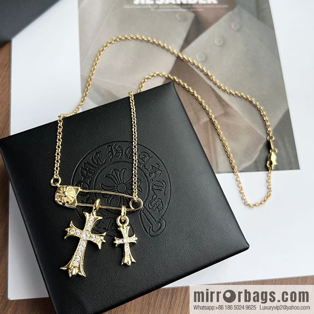 Classic hit, Crossheart cross pin necklace