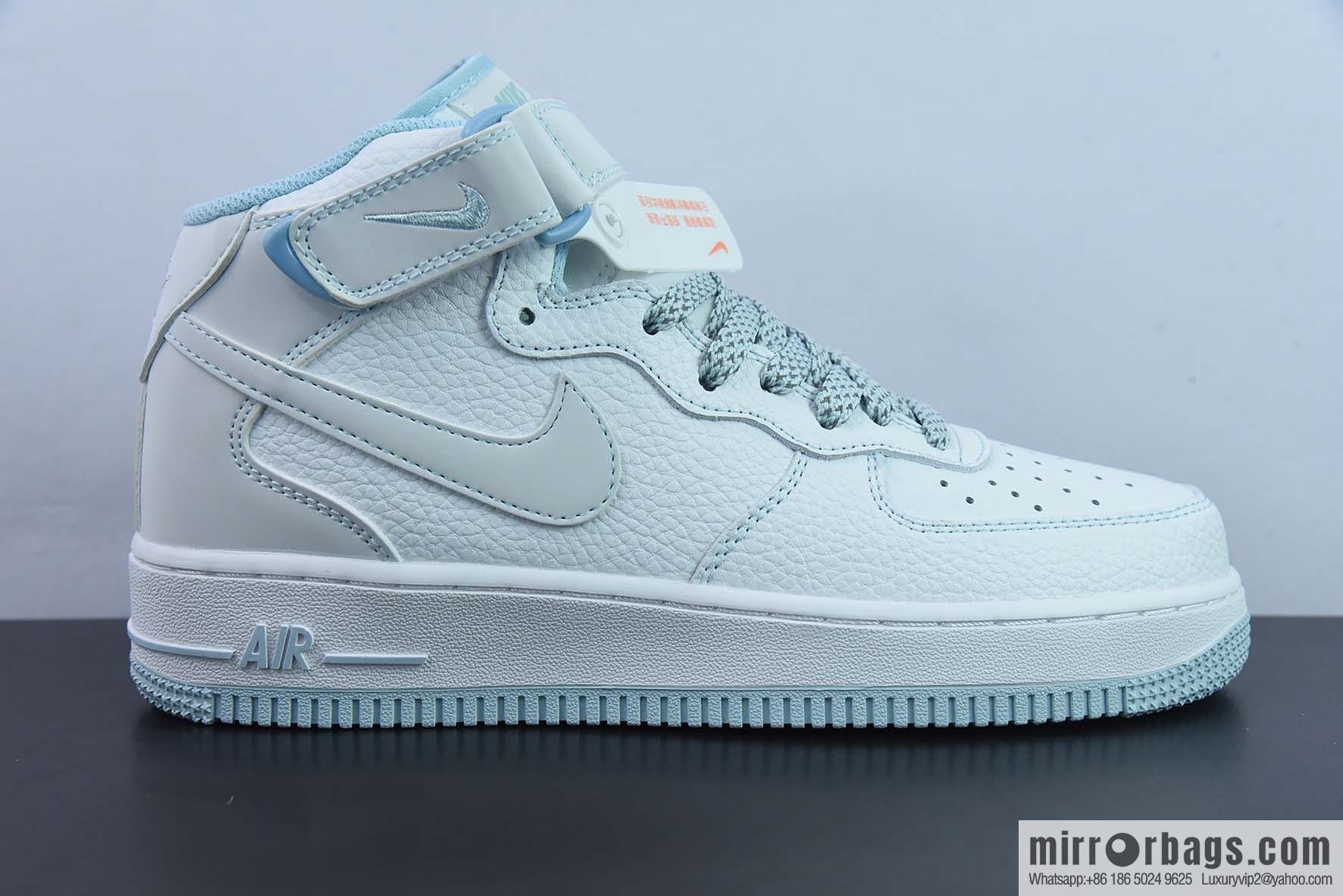 Nike Air Force 1 Mid Mark line Gypsy, ice blue color scheme Air Force No. 1 mid-help casual board shoes Item number: MK0619-255