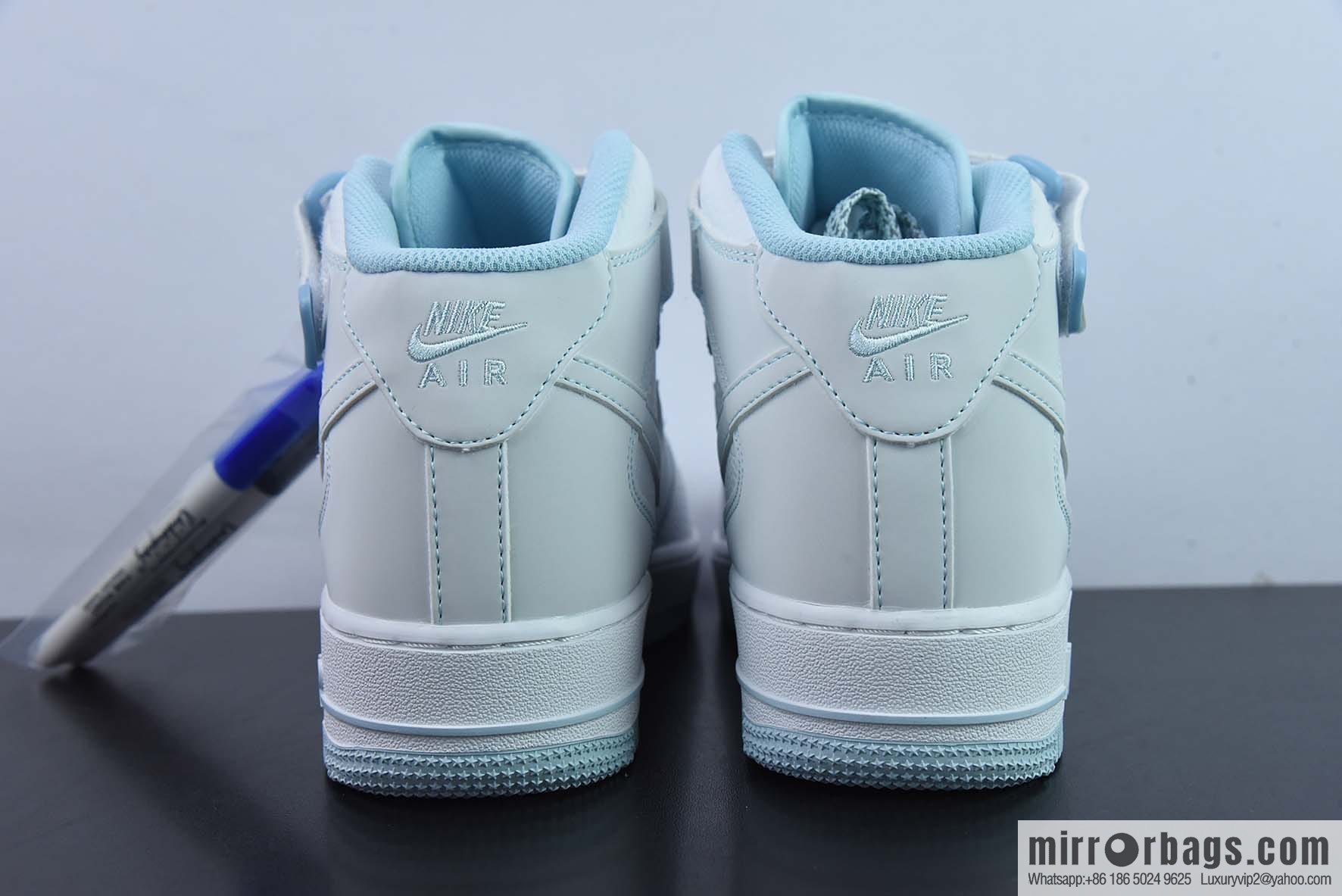 Nike Air Force 1 Mid Mark line Gypsy, ice blue color scheme Air Force No. 1 mid-help casual board shoes Item number: MK0619-255