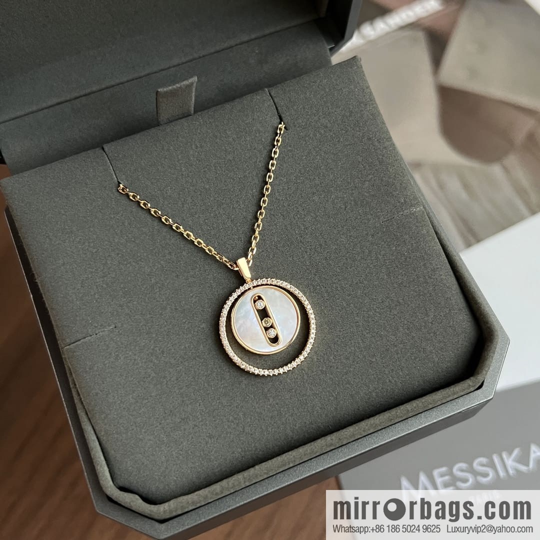 Messika LUCKY MOVE white fritillary necklace