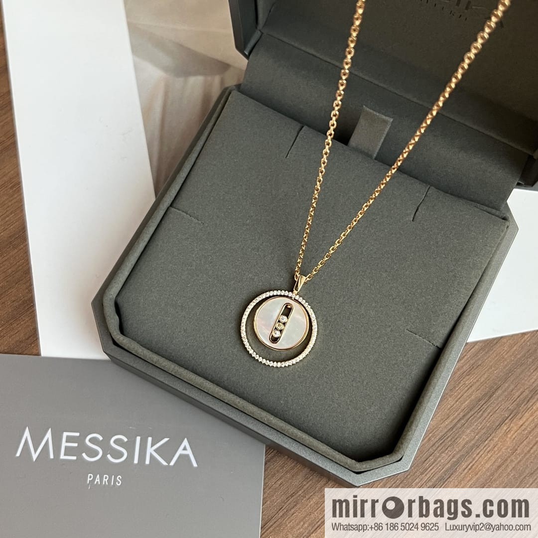Messika LUCKY MOVE white fritillary necklace