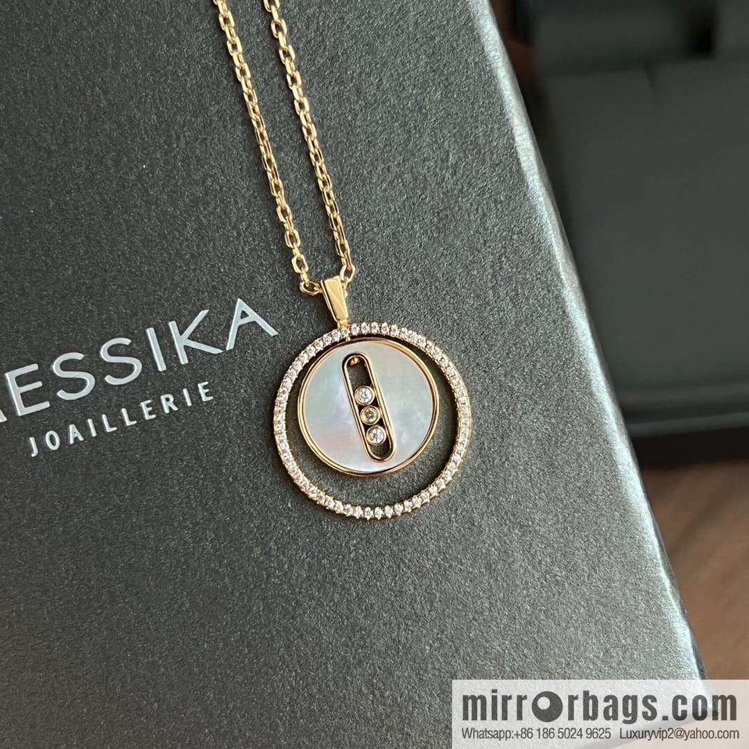 Messika LUCKY MOVE white fritillary necklace