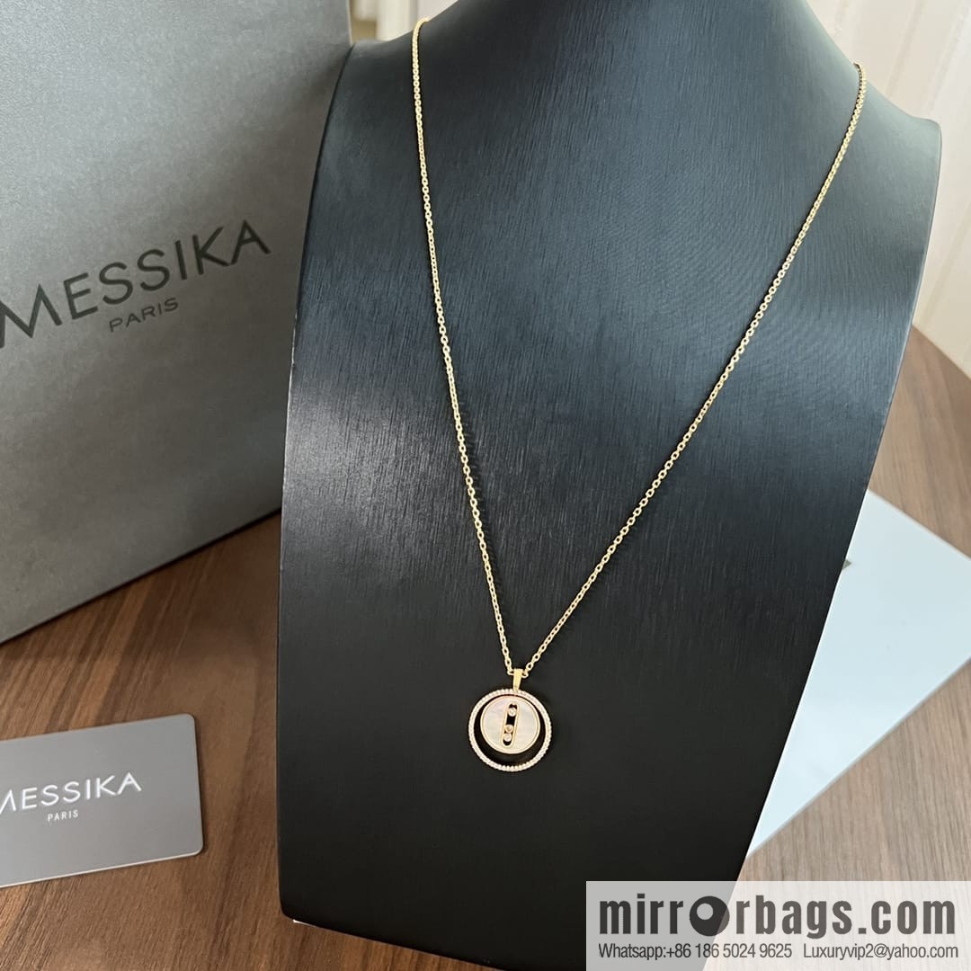 Messika LUCKY MOVE white fritillary necklace