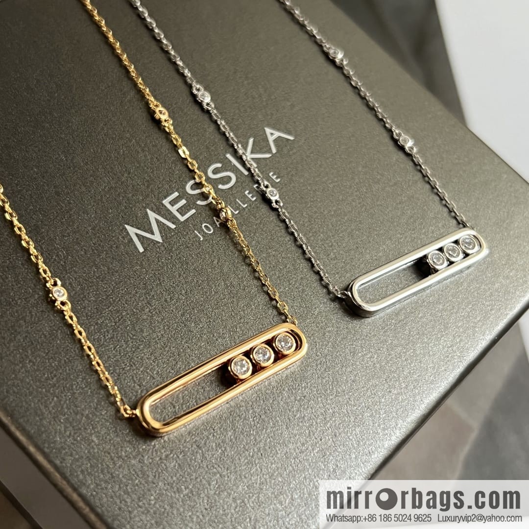 Messika MOVE glossy three diamond necklace
