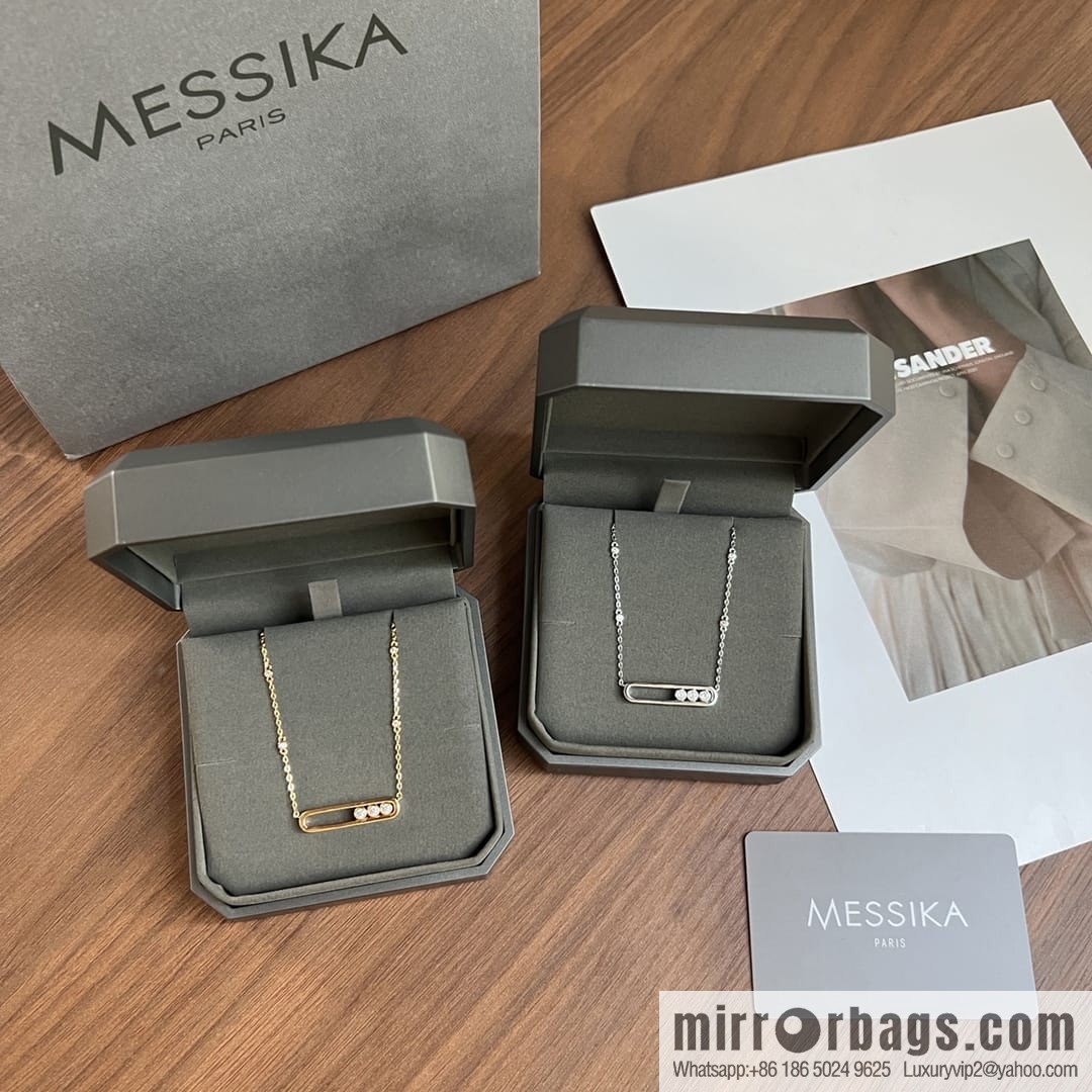 Messika MOVE glossy three diamond necklace