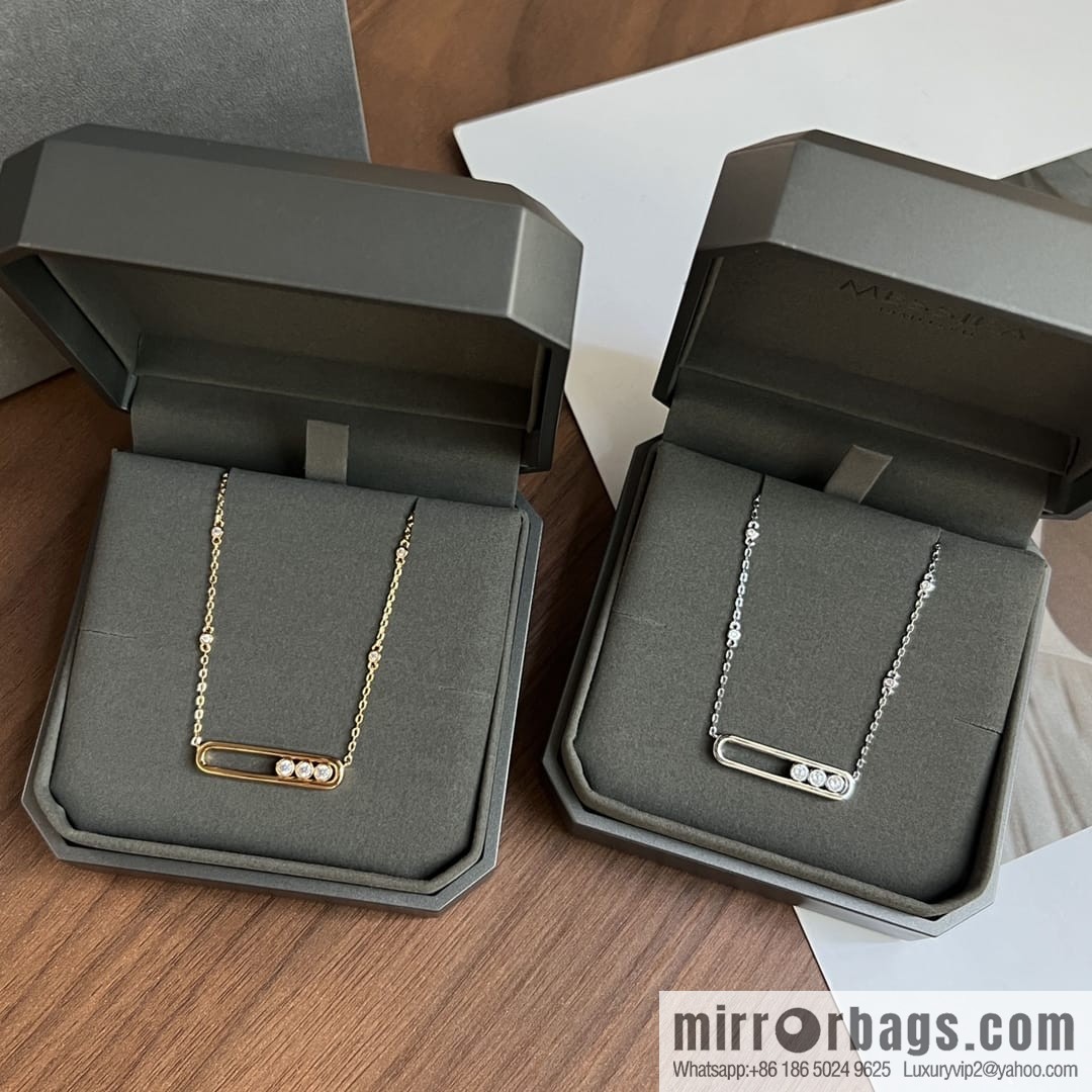 Messika MOVE glossy three diamond necklace