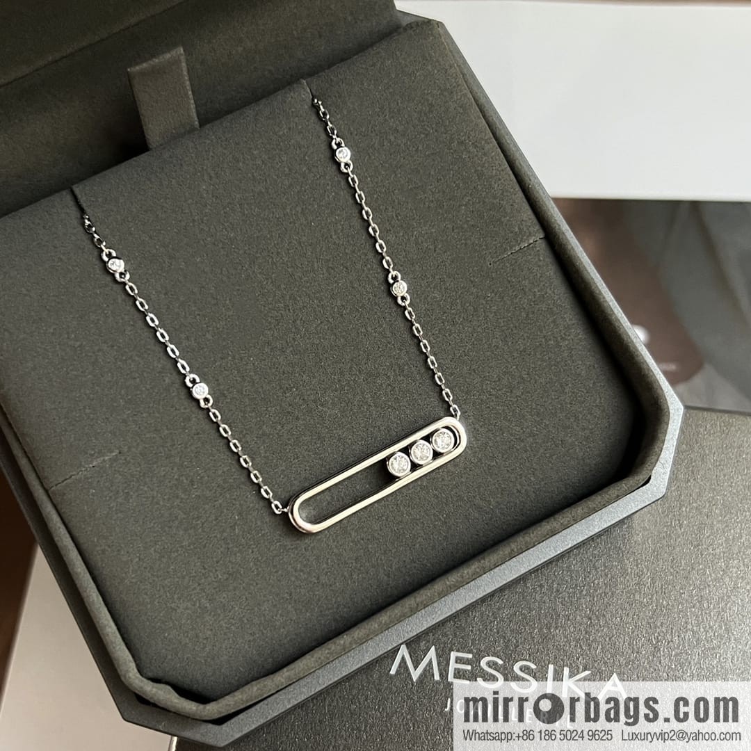 Messika MOVE glossy three diamond necklace