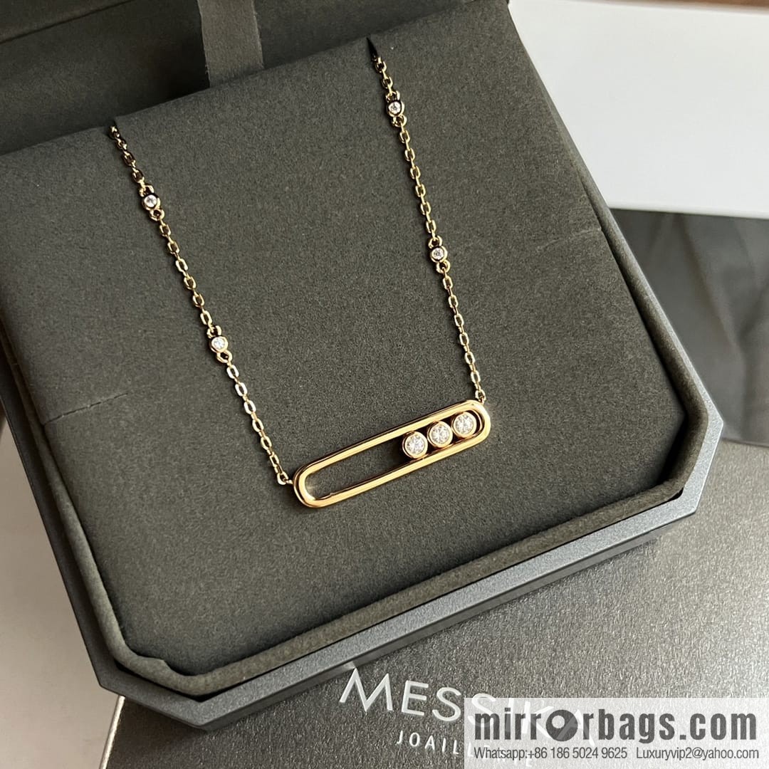 Messika MOVE glossy three diamond necklace